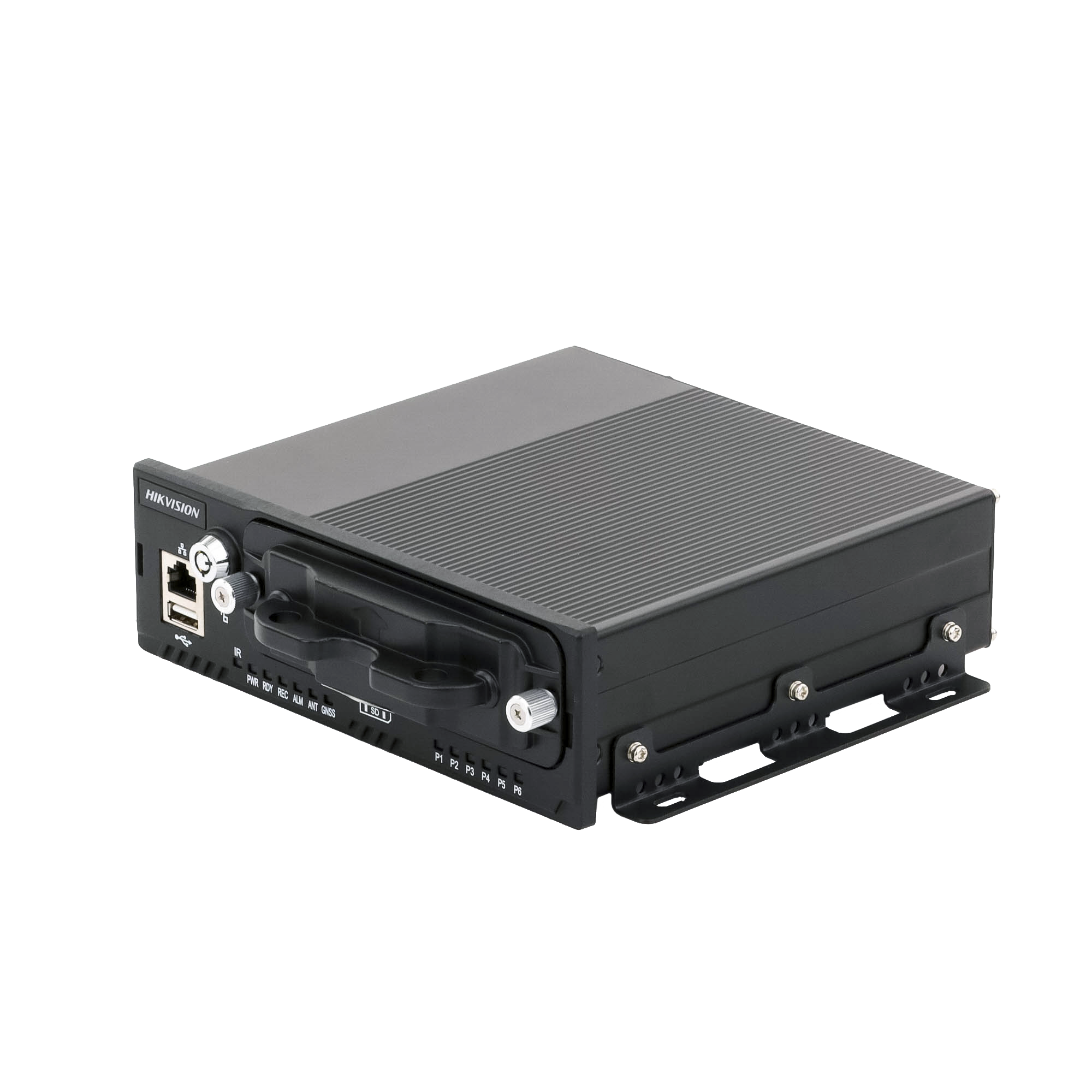 AEMN5043(RJ45)|NVR Móvil de 8 Canales de 2 Megapixel / 4 Puertos PoE / 2 Bahías de Disco Duro / Incluye Modulo GPS / conector RJ45